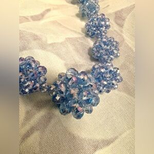 NWT blue crystal necklace